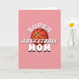 Cartão Super Mãe de Basquete Esportiva Dia das Mães