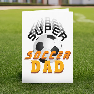 Cartão Super Pai de Futebol Bola de Futebol Esportes Dia