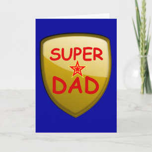 Cartão Super Pai Dourado Shield