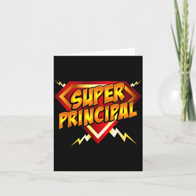 Cartão Super Principal Back To School Educational Superhe (Frente)