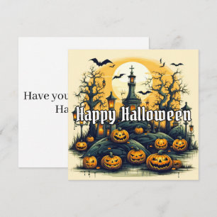 Cartão Super Spooky Halloween Pumpkins