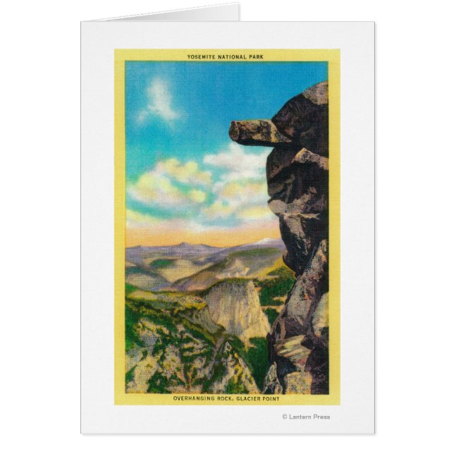 Cartão Superando Rock no Glacier PointYosemite, CA (Frente)