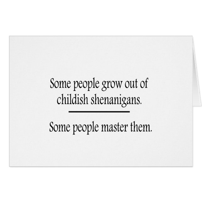 Cartão Superfície de Shenaniges Infantis (Frente Horizontal)