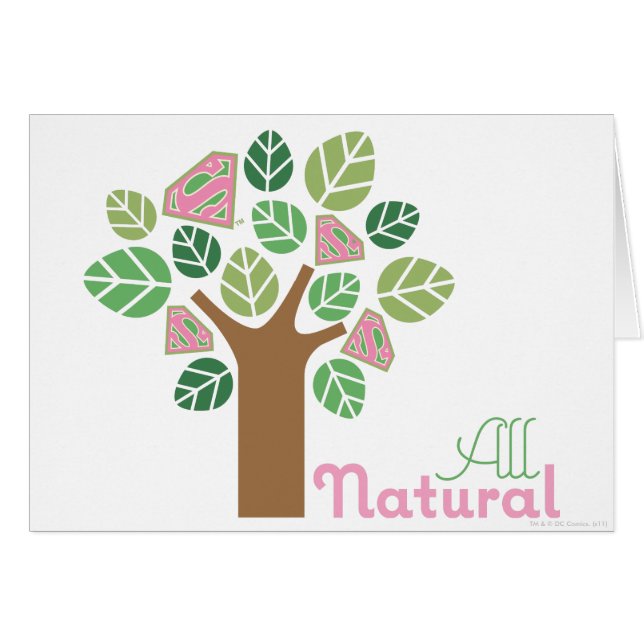 Cartão Supergirl All Natural Tree (Frente Horizontal)