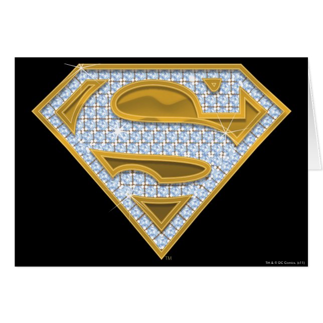 Cartão Supergirl Blue Jewels (Frente Horizontal)