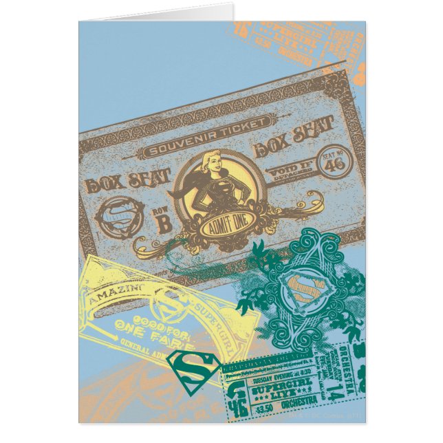 Cartão Supergirl Box Seat Blue (Frente)