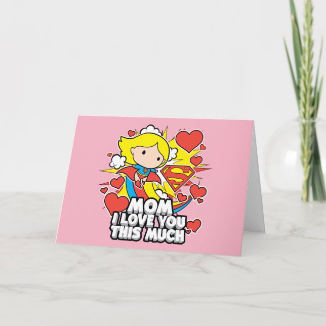 Cartão Supergirl | Eu Amo Você Demais (Frente)