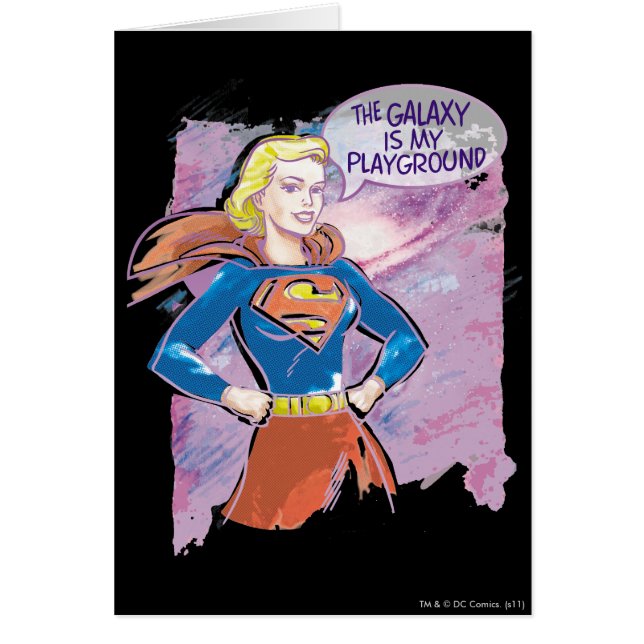 Cartão Supergirl Galaxy (Frente)