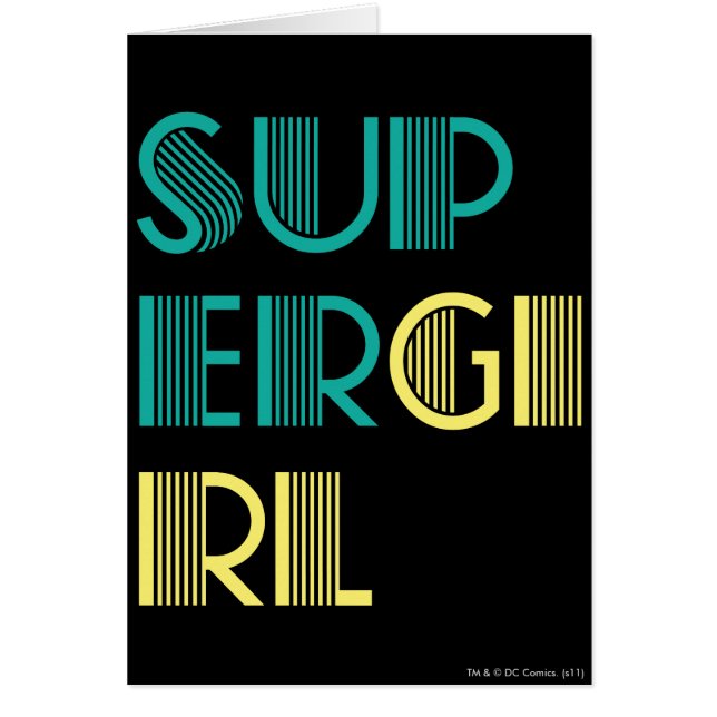 Cartão Supergirl Green e Yellow (Frente)