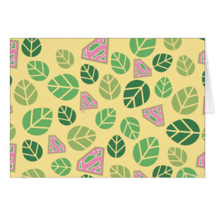 Cartão Supergirl Leaf Pattern