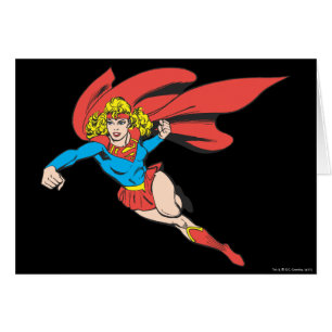 Cartão Supergirl Leaps e Punhos