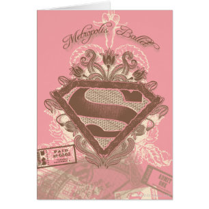 Cartão Supergirl Metropolis Balé Rosa
