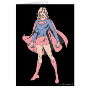 Cartão Supergirl Pose 3