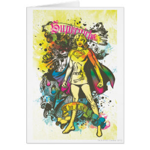 Cartão Supergirl Pose A Lux