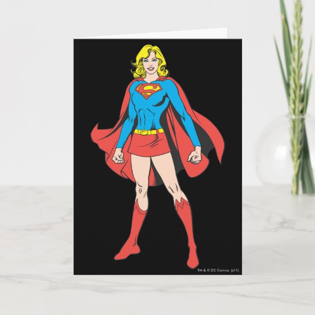 Cartão Supergirl Poses (Frente)