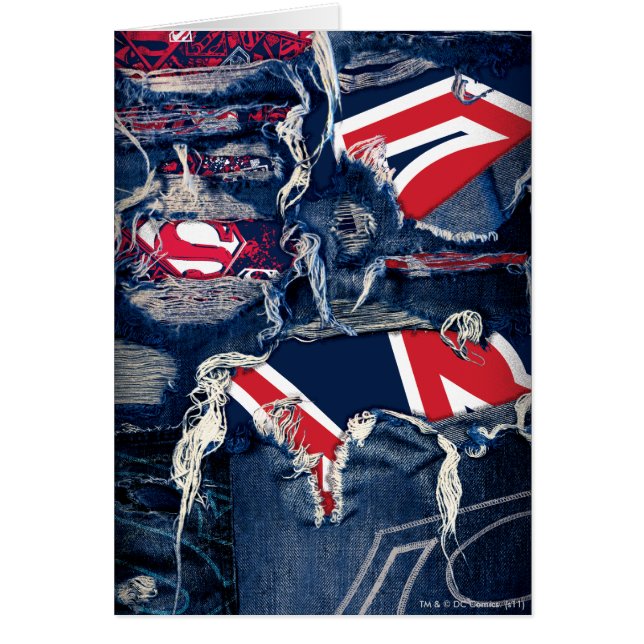 Cartão Supergirl Red, White e Blue (Frente)