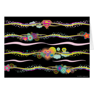 Cartão Supergirl Retro Rainbow