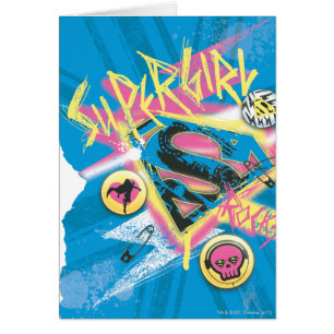 Cartão Supergirl Rocks