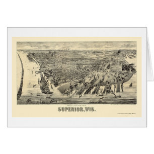 Cartão Superior, mapa panorâmico dos WI - 1890