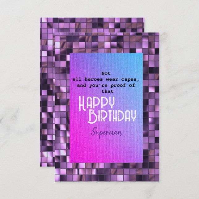 Cartão Superman (Frente/Verso)