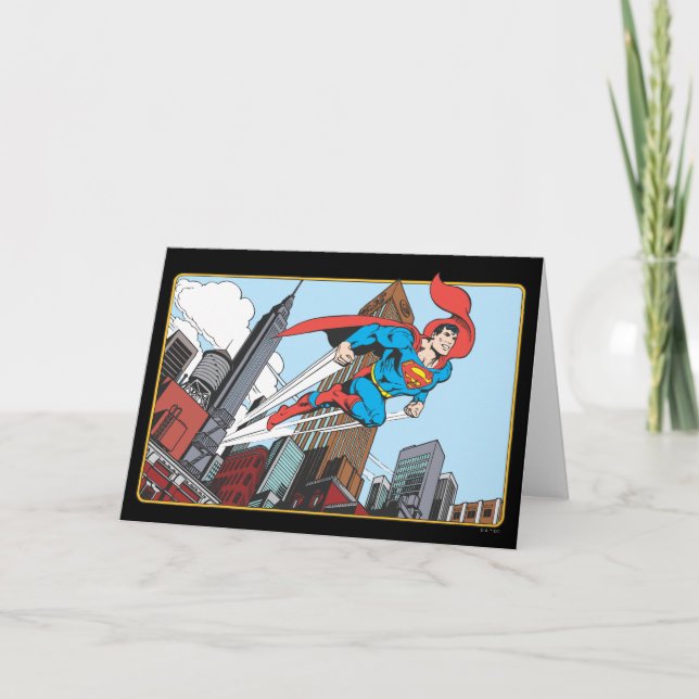 Cartão Superman e arranha-céus (Frente)