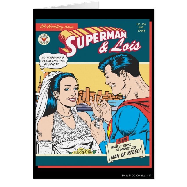 Cartão Superman e Lois Comic (Frente)