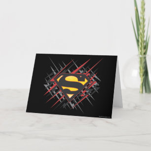Cartão Superman Estilizado   Logotipo Black and Red Strik