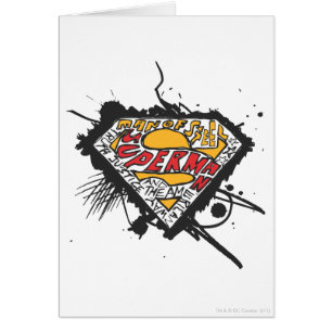 Cartão Superman Estilizado   Logotipo com letras Logotipo