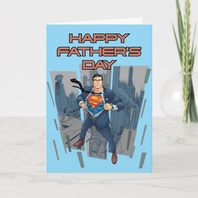Cartão Superman Homem Dia dos Pais (Frente)