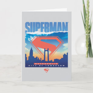 Cartão Superman Metropolis Skyline