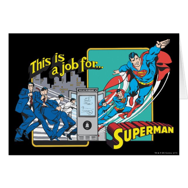 Cartão Superman Phoneboth (Frente Horizontal)