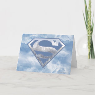 Cartão Superman S-Shield   Logotipo azul claro
