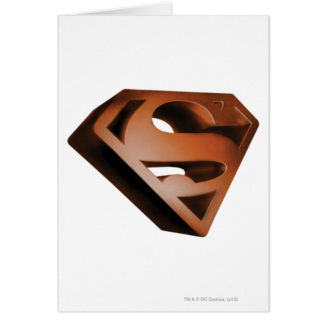 Cartão Superman S-Shield | Logotipo Grainy 3D (Frente)