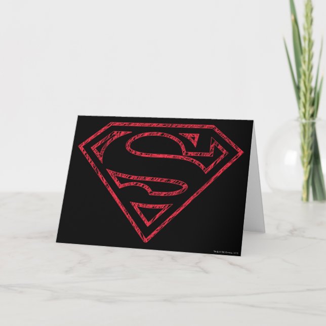 Cartão Superman S-Shield | Logotipo vermelho (Frente)