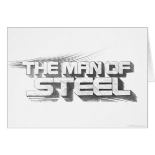 Cartão Superman Stylized   Man of Steel Drawing Logo