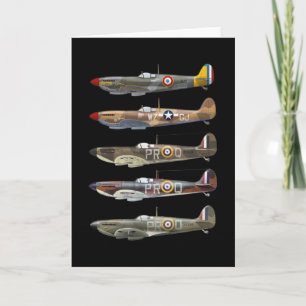 Cartão Supermarine Spitfire is a British WW2 fighter