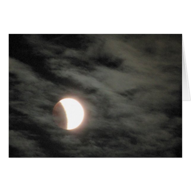 Cartão Supermoon Lunar Eclipse (Frente Horizontal)