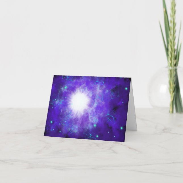 Cartão Supernova Celestial Arte Cristã Moderna Obrigado (Frente)