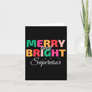 Cartão Supervisor De Natal Bright E feliz