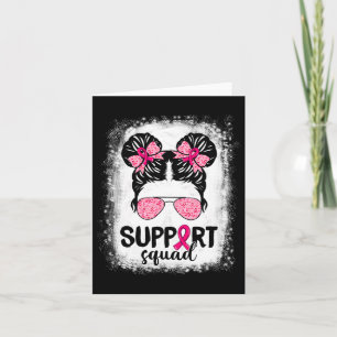 Cartão Suportar Cancer da Mama do Guerreiro Rosa-Rosa-Tro