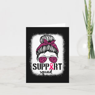 Cartão Suportar Cancer da Mama do Guerreiro Rosa-Rosa-Tro