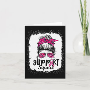 Cartão Suportar Cancer da Mama do Guerreiro Rosa-Rosa-Tro