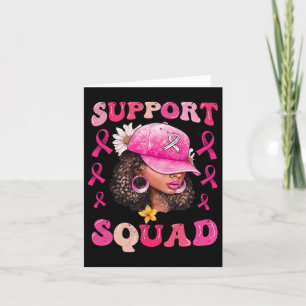 Cartão Suportar Cancer da Mama do Guerreiro Rosa-Rosa-Tro