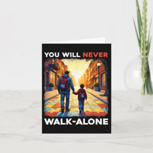 Cartão Suporte ao Pai Autismo sozinho Você nunca caminhar