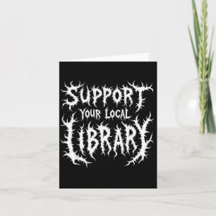 Cartão Suporte de Leitura Grunge Biblioteca Local Gótico