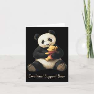 Cartão Suporte Emocional Urso De Panda Segurando Um Urso 