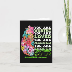 Cartão Suporte motivacional Warrior Mental Health Awarene