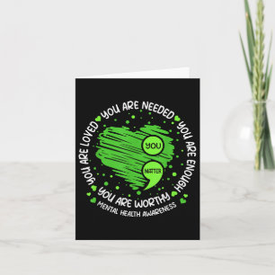 Cartão Suporte motivacional Warrior Mental Health Awarene