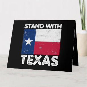 Cartão Suporte para Texas I Stand com Texas Texan Flag