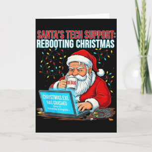 Cartão Suporte Técnico do Papai Noel_ Reiniciando o Natal